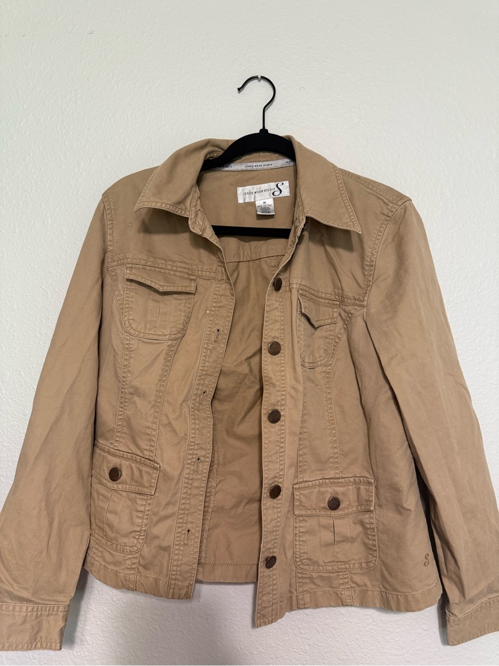 Jones Wear Studio Tan Utility Cotton Jacket